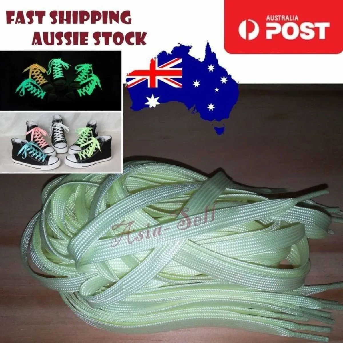 4pcs YELLOW 80cm 32" Glow In The Dark Shoelaces Sports Sneaker Shoe Laces Fast